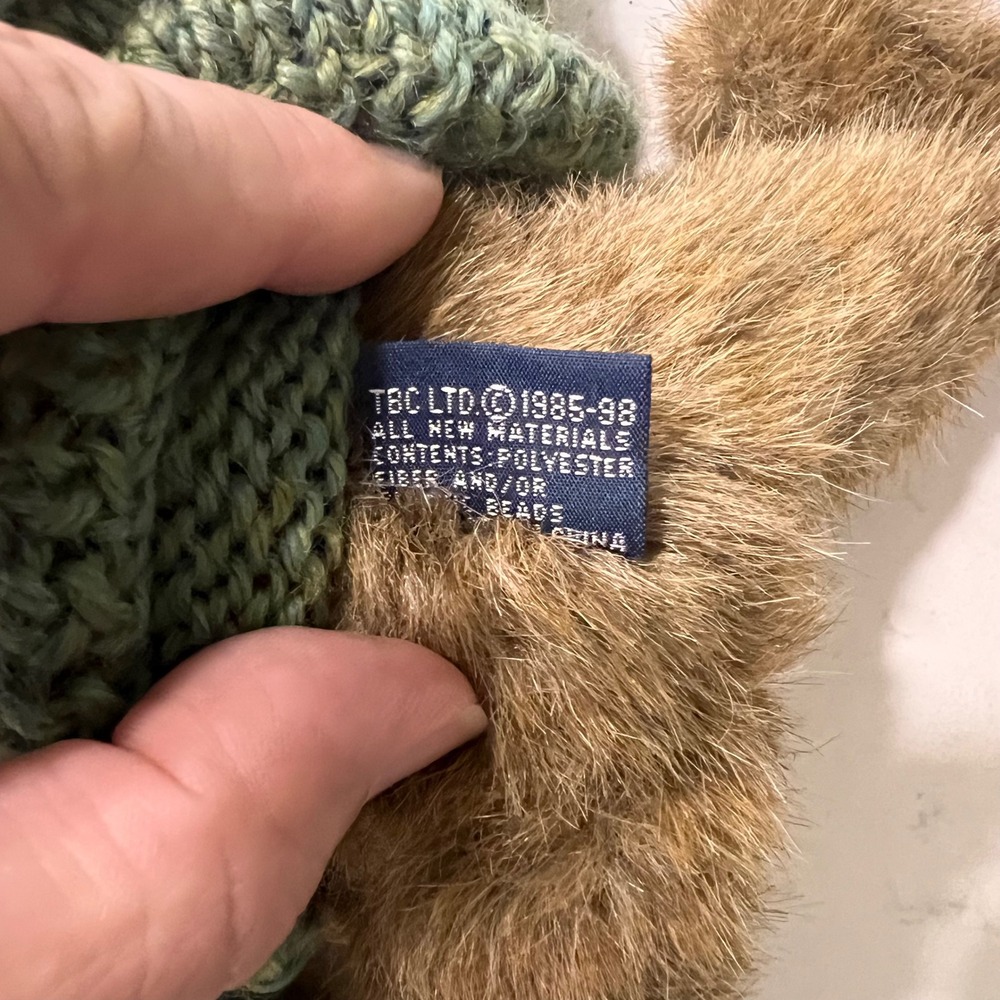 Vtg. Boyds Collection J.B. Bean Series Brown Plush Teddy Bear Green Sweater - Picture 4 of 9